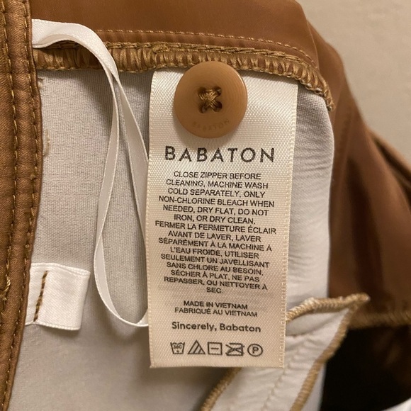 Aritzia Babaton Vegan Leather Command Cropped Pant In Camel Size 00 - Picture 5 of 12